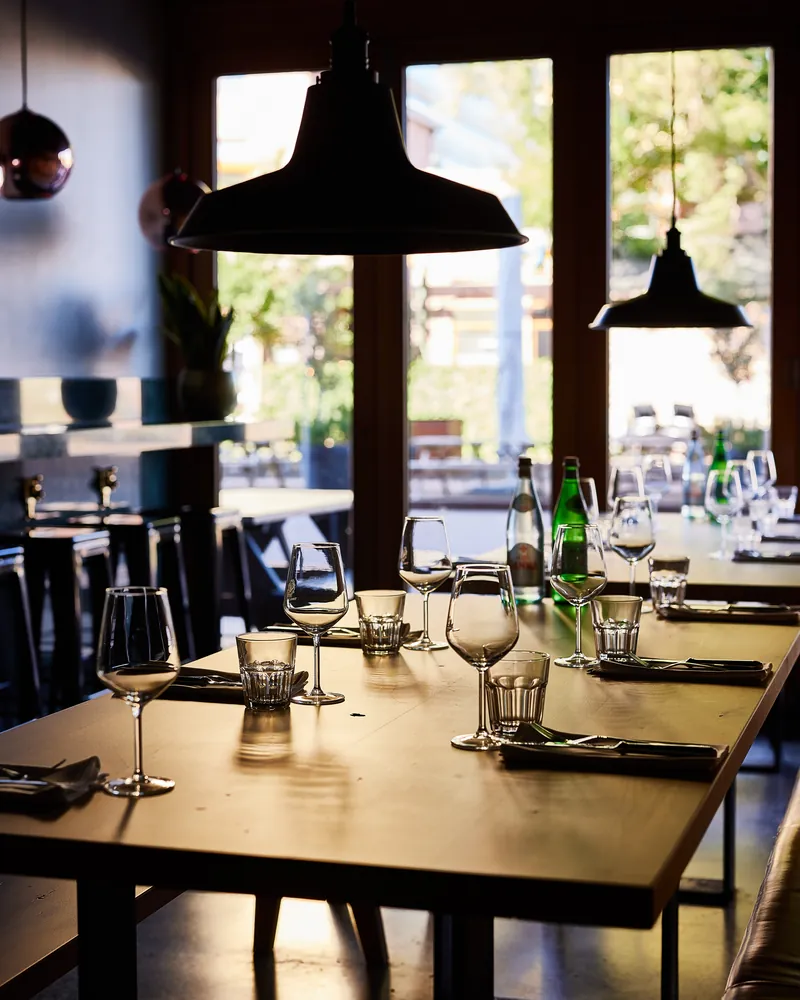 The dining room in window light