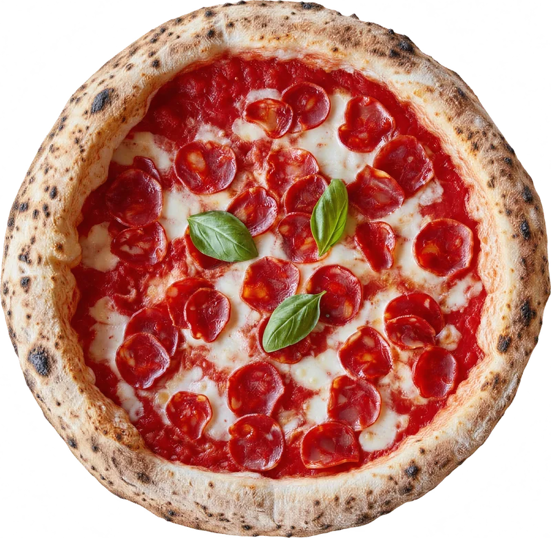 Diavola, pizza at Di Luca