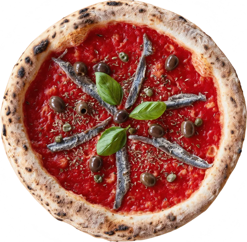 Napoletana, pizza at Di Luca