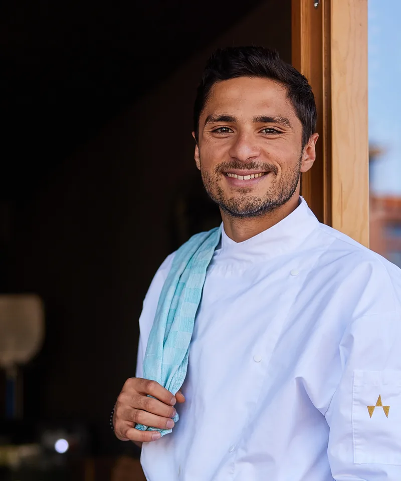 Luca at the door of Di Luca