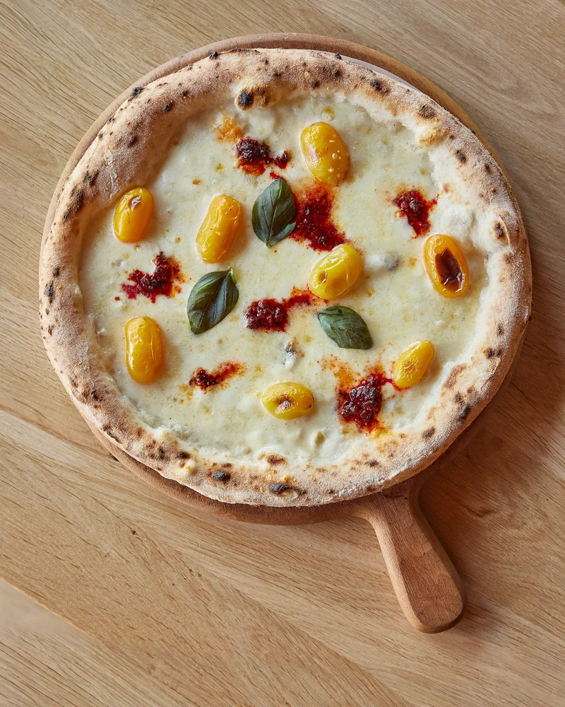 ’Nduja, pizza at Di Luca