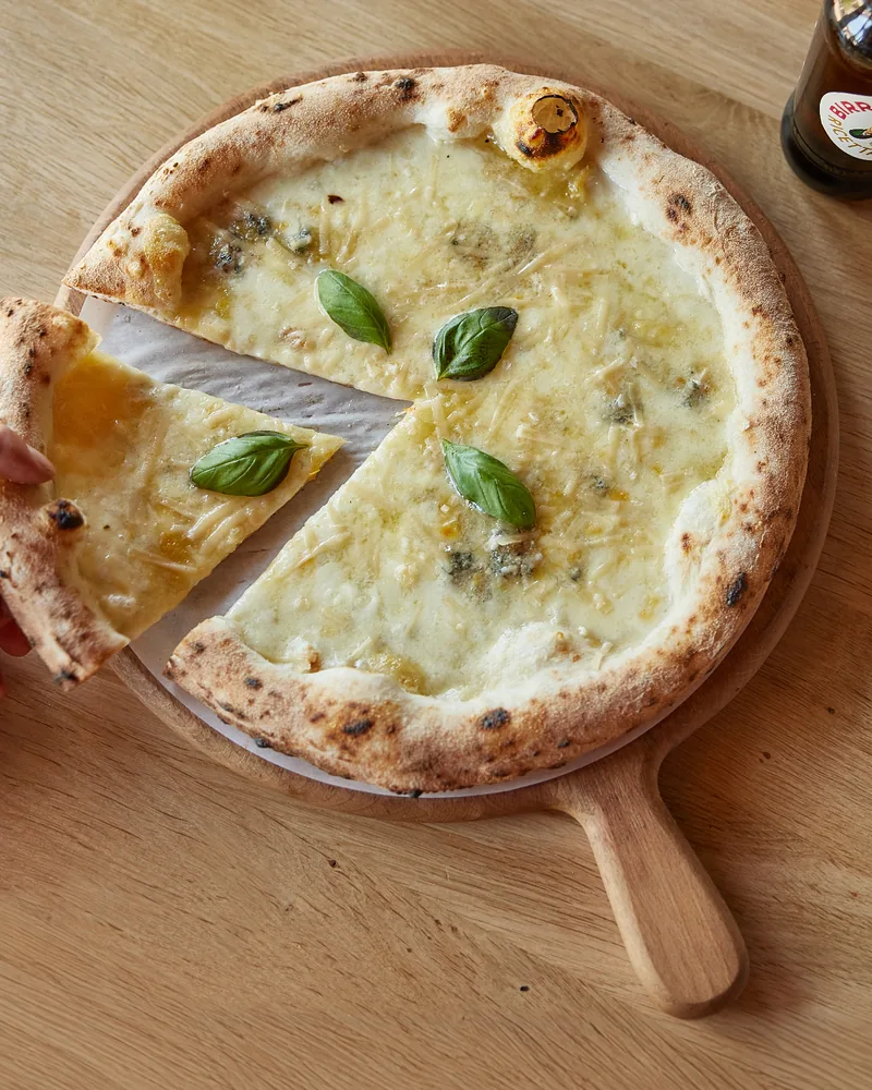 Quattro Formaggi, pizza at Di Luca