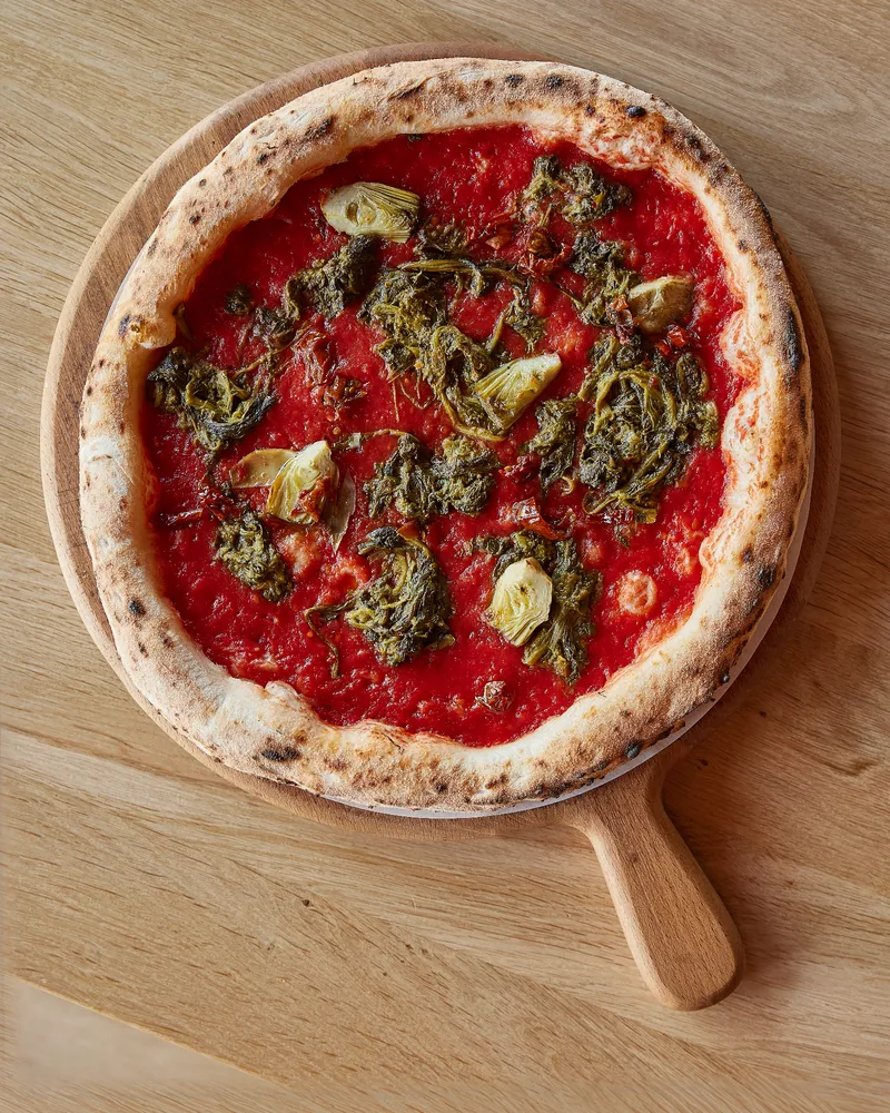 Vegana, pizza at Di Luca